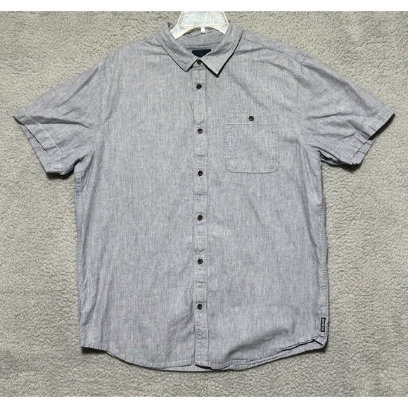 Prana Other - Prana Mens Size Large Button Up Heathered Gray Minimalist Organic Cotton